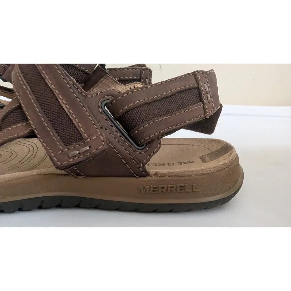Merrell Mens Traveler Tilt Convertible Leather Slip On‎ Hiking Sandal 12 J62217